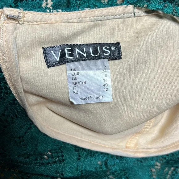 Venus Lacy Green Maxi Dress Size 2 - Picture 6 of 7